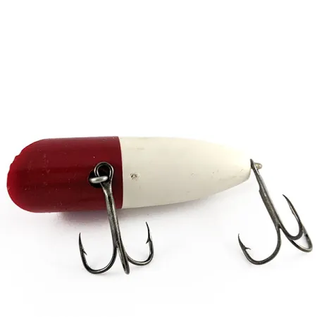 Vintage Kmart Kresge popper, 1/3oz red/white fishing lure #21597