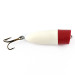 Vintage   Atlantic Lures Crack popper, 3/16oz red/white fishing lure #21598