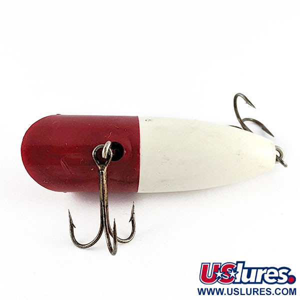 Vintage  Kmart  Kresge popper, 1/3oz red/white fishing lure #21607