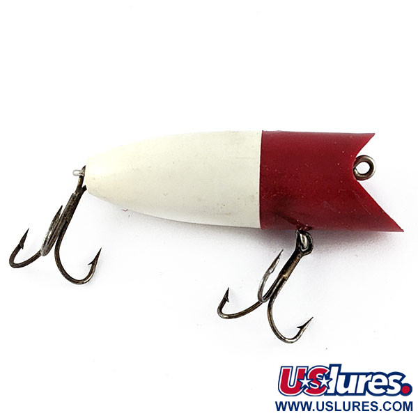 Vintage  Kmart  Kresge popper, 1/3oz red/white fishing lure #21607