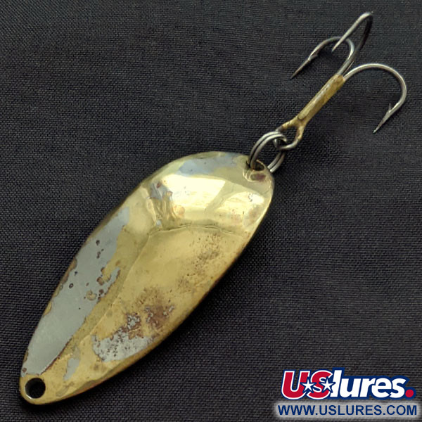 Vintage  Seneca Little Cleo (Hula Girl), 2/3oz gold/nickel fishing spoon #21622