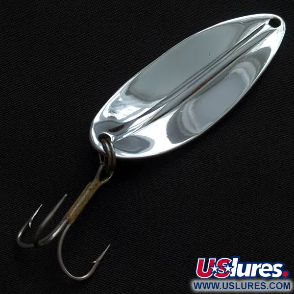 Vintage TODDCO Main Liner, 2/5oz nickel/orange fishing spoon #21642