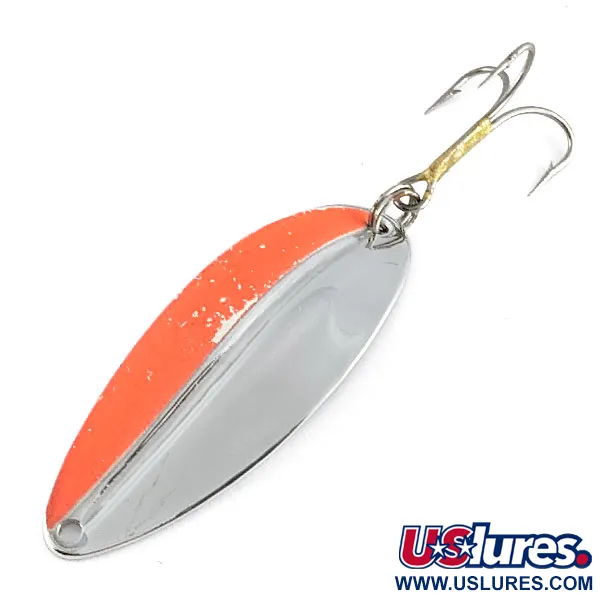 Vintage TODDCO Main Liner, 2/5oz nickel/orange fishing spoon #21642