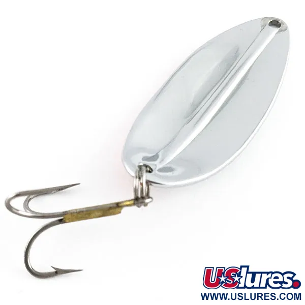 Vintage TODDCO Main Liner, 2/5oz nickel/orange fishing spoon #21642