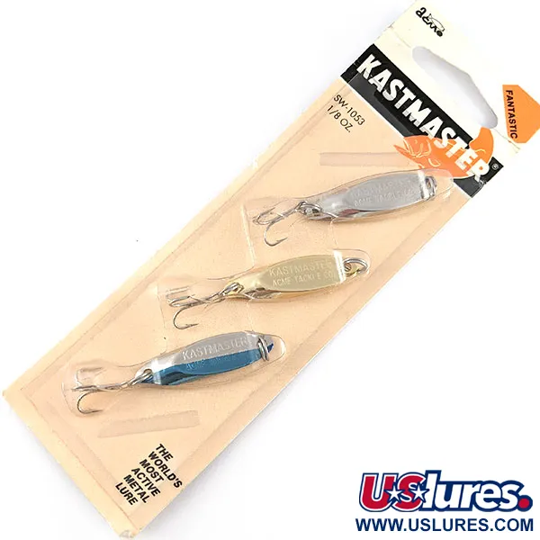 Acme Kastmaster, 1/8oz gold, nickel, nickel/blue fishing spoon #21646