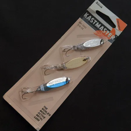 Acme Kastmaster, 1/8oz gold, nickel, nickel/blue fishing spoon #21646