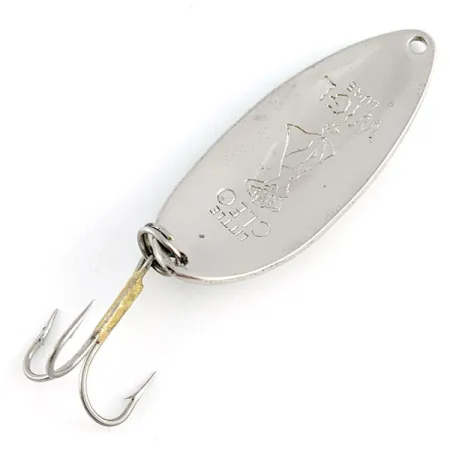 Vintage Seneca Little Cleo (Hula Girl), 1/2oz nickel/green fishing spoon #21654