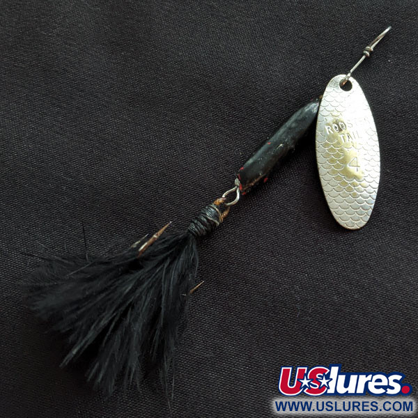 Vintage  Yakima Bait Worden’s Original Rooster Tail, 1/4oz nickel/black spinning lure #21662