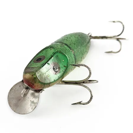 Vintage Paw Paw Master Wiggler, 2/5oz green fishing lure #21665