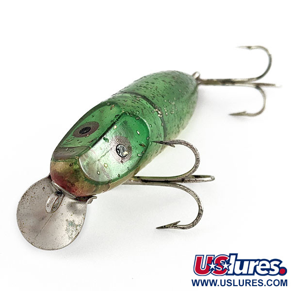 Vintage   Paw Paw Master Wiggler, 2/5oz green fishing lure #21665