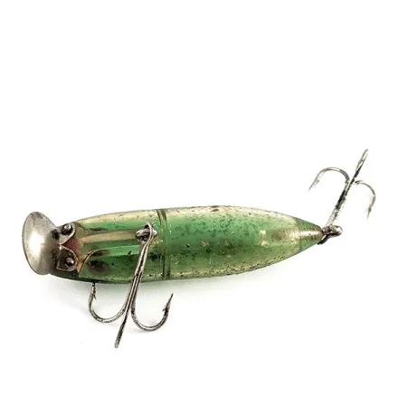 Vintage Paw Paw Master Wiggler, 2/5oz green fishing lure #21665
