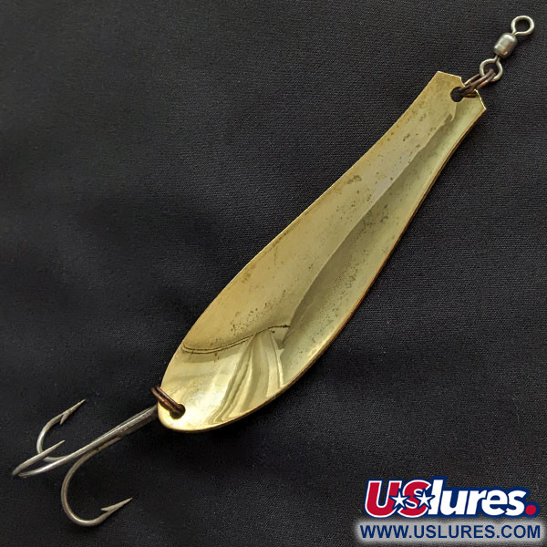 Vintage  Prescott Spinner Big Doctor 285, 1oz nickel/gold fishing spoon #21670