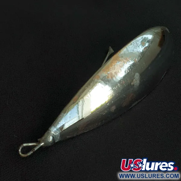 Vintage   Johnson Silver Minnow, 2/5oz nickel fishing spoon #21679