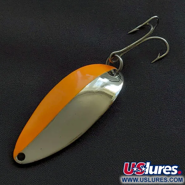 Vintage Seneca Little Cleo (Hula Girl), 1/2oz nickel/orange fishing spoon #21682