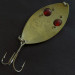 Vintage  Hofschneider Red Eye Wiggler, 1oz brass fishing spoon #21683