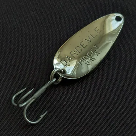 Vintage Eppinger Dardevle  Midget, 3/16oz Black Devle fishing spoon #21686