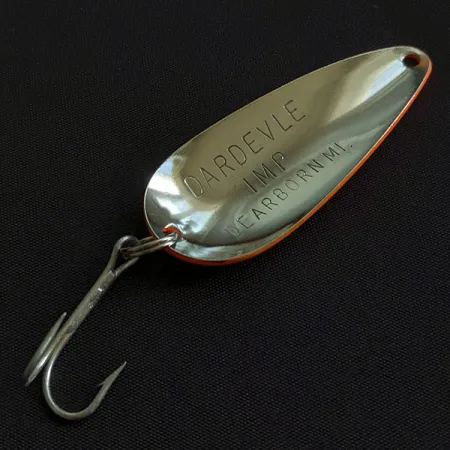 Vintage Eppinger Dardevle Imp UV, 2/5oz Lady bug UV fishing spoon #21689