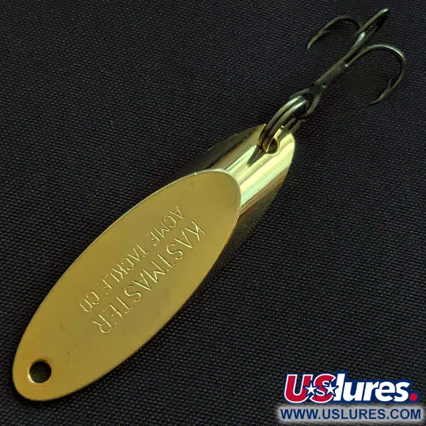 Vintage Acme Kastmaster, 1/4oz gold fishing spoon #21690