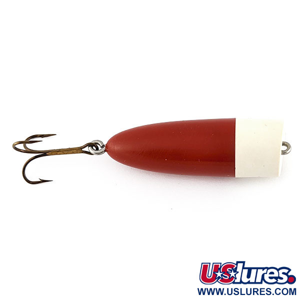 Vintage   Atlantic Lures Crack popper , 3/16oz red/white fishing lure #21695