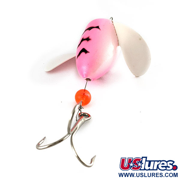 Vintage  Yakima Bait Spin-N-Glo, 1/4oz Pearl Pink 'Tiger' (PPT-WH) fishing #21703