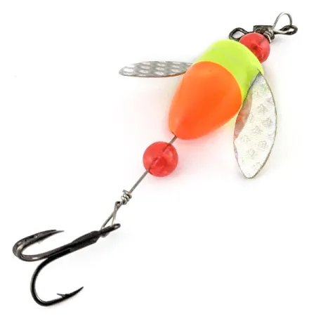 Vintage Yakima Bait Spin-N-Glo, 1/16oz Flame CHR (FLCH-WH)
White
 spinning lure #21705