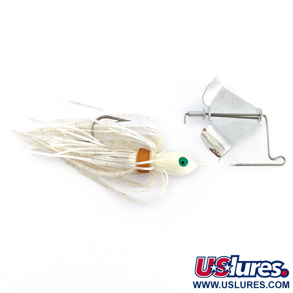 Vintage   Strike King Pro-Buzz spinnerbait, 1/3oz nickel/white fishing #21706