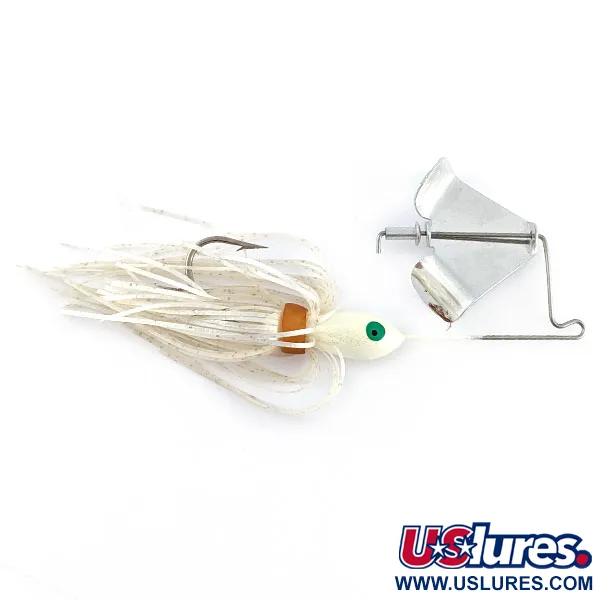 Vintage   Strike King Pro-Buzz spinnerbait, 1/3oz nickel/white fishing #21706