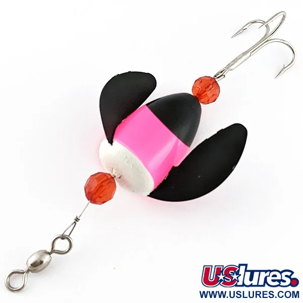 Vintage  Yakima Bait Spin-N-Glo, 1/4oz black/pink fishing #21709