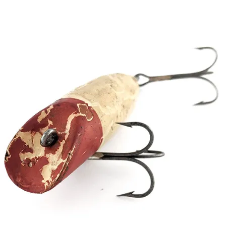 Vintage Vintage South Bend Bass Oreno Early No Eye Version, 3/5oz red/white fishing lure #21720
