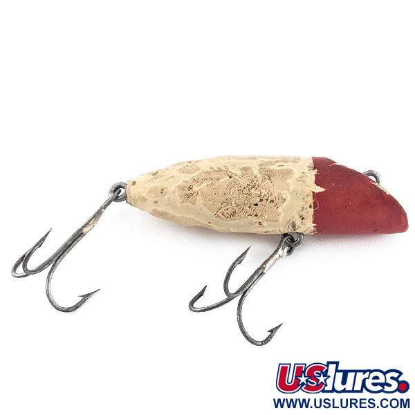 Vintage   Vintage South Bend Bass Oreno Early No Eye Version, 3/5oz red/white fishing lure #21720