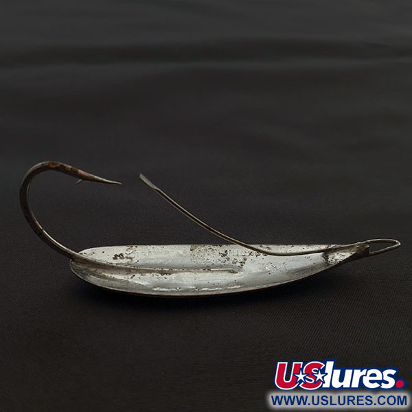 Vintage   Johnson Silver Minnow, 3/4oz nickel fishing spoon #21722