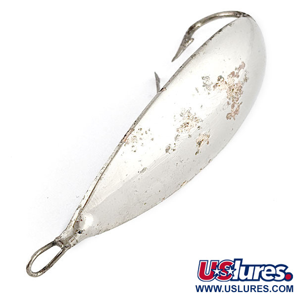 Vintage   Johnson Silver Minnow, 3/4oz nickel fishing spoon #21722