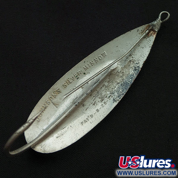 Vintage   Johnson Silver Minnow, 3/4oz nickel fishing spoon #21723