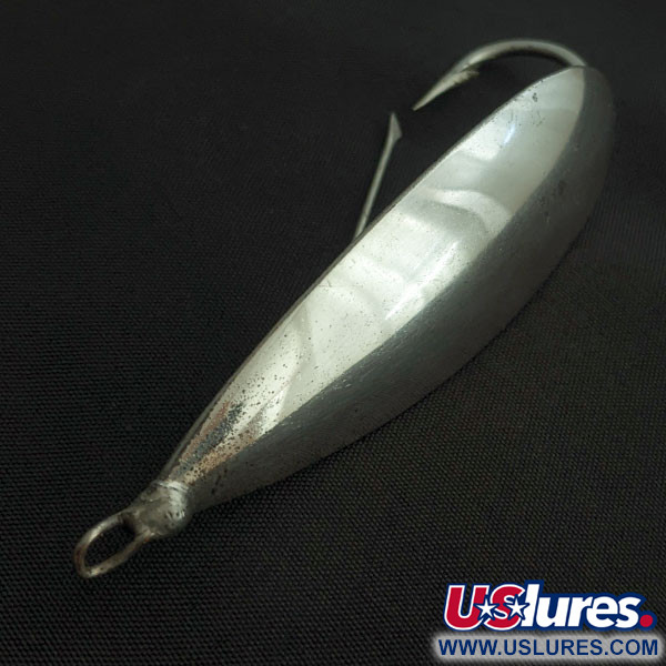 Vintage   Johnson Silver Minnow, 3/4oz nickel fishing spoon #21723