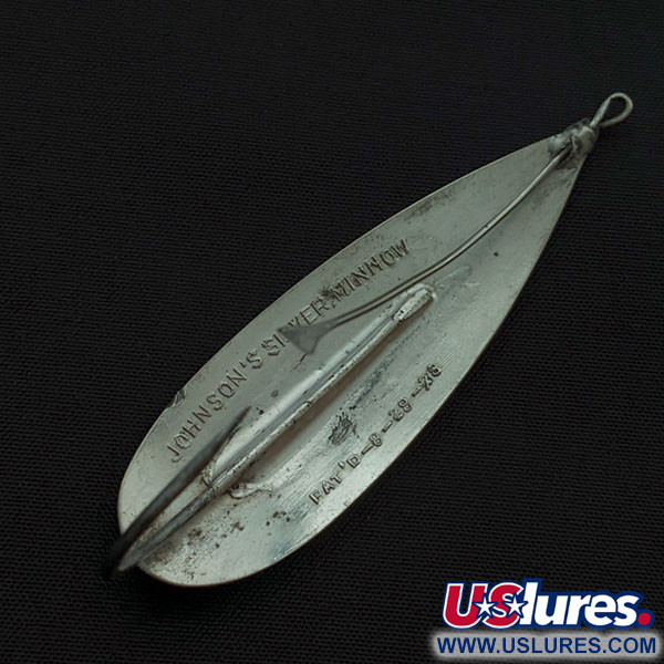 Vintage   Johnson Silver Minnow, 2/5oz silver fishing spoon #21730