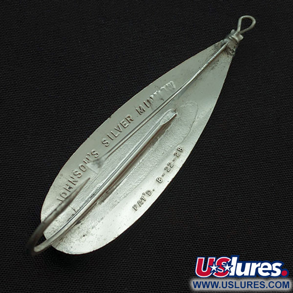 Vintage   Johnson Silver Minnow, 2/5oz silver fishing spoon #21731