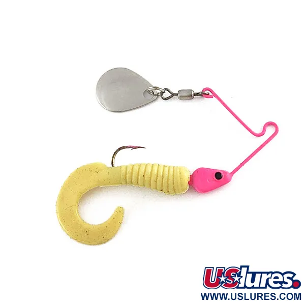 Vintage Worth Spinnerbait, 3/32oz nickel/pink fishing #21740