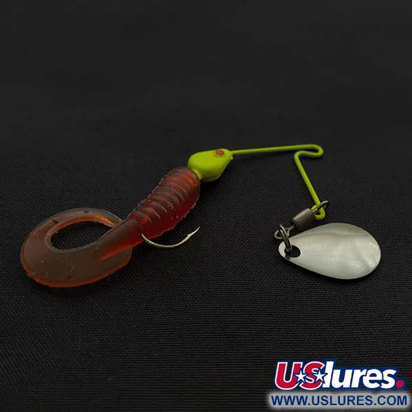 Vintage Worth Spinnerbait, 3/32oz nickel/chartreuse UV fishing #21741