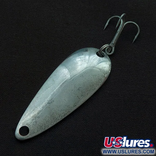 Vintage Worth Chippewa Steel Spoon, 3/16oz nickel fishing spoon #21744