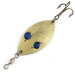 Vintage   Gibbs Ruby Eye Wiggler, 1oz gold/blue eyes fishing spoon #21745