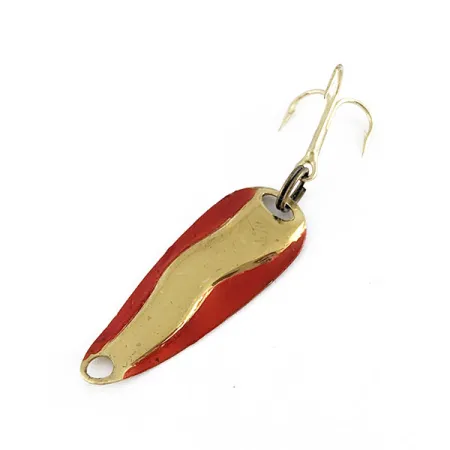 Vintage Luhr Jensen Hot Shot W, 3/64oz nickel/red fishing spoon #21748