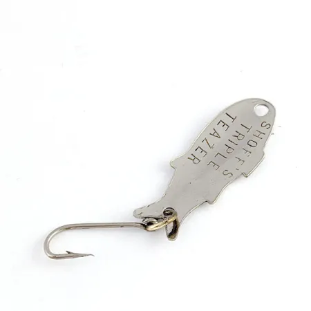 Vintage Shoff's Triple Teazer, 1/32oz nickel fishing spoon #21749