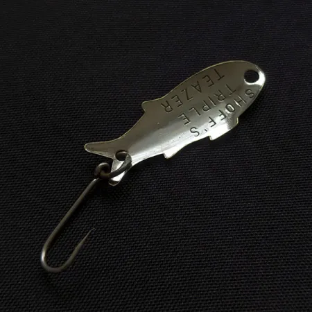 Vintage Shoff's Triple Teazer, 1/32oz nickel fishing spoon #21749