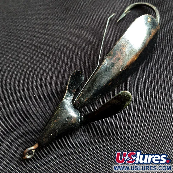 Vintage   Panther Martin Weed Wing, 2/5oz black fishing spoon #21751