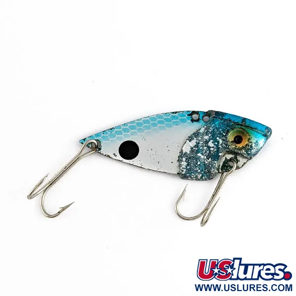 Vintage   Cotton Cordell Gay Blade, 2/5oz nickel/blue fishing spoon #21757