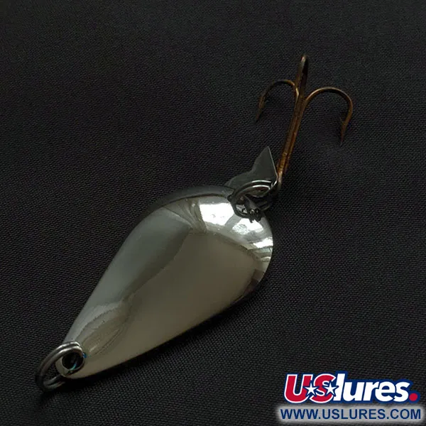 Vintage Acme K.O. Wobbler, 1/2oz nickel fishing spoon #21758