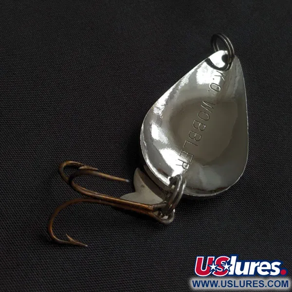 Vintage Acme K.O. Wobbler, 1/2oz nickel fishing spoon #21758
