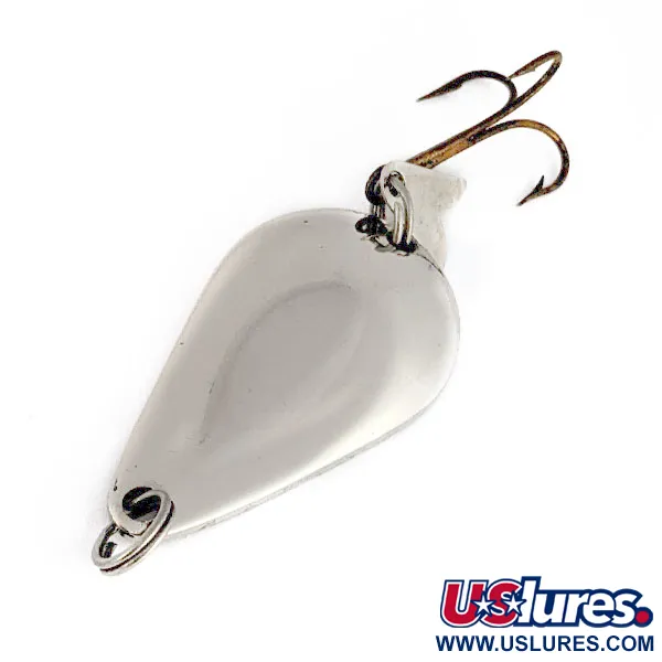 Vintage Acme K.O. Wobbler, 1/2oz nickel fishing spoon #21758