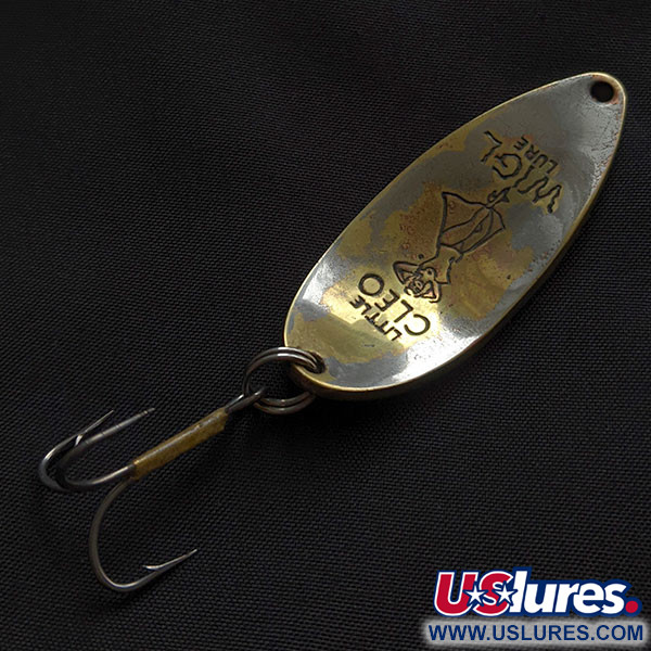 Vintage  Seneca Little Cleo (Hula Girl), 1/2oz gold/nickel fishing spoon #21759