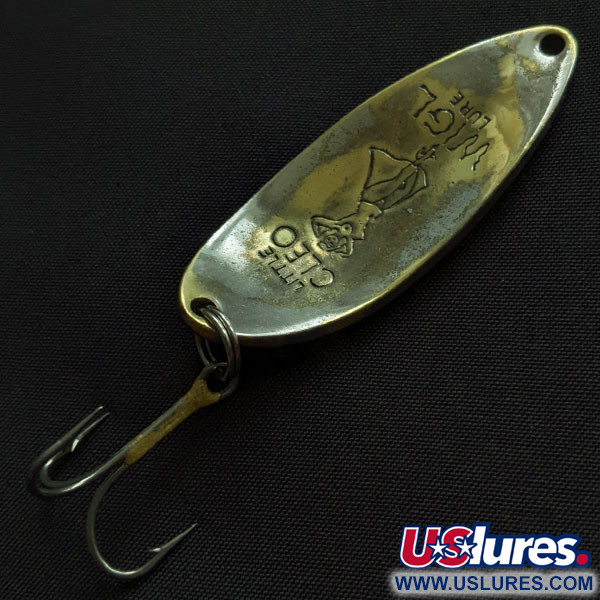 Vintage  Seneca Little Cleo (Hula Girl), 1/2oz gold/nickel fishing spoon #21761